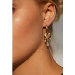 Oliver Bonas Gold Athena Heart And Bead Charms Hoop Earrings -Oliver Bonas Shop unnamed file 275
