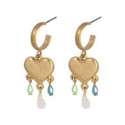 Oliver Bonas Gold Athena Heart And Bead Charms Hoop Earrings -Oliver Bonas Shop unnamed file 276