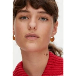 Oliver Bonas Green Caia Curve Malachite Gold Plated Hoop Earrings -Oliver Bonas Shop unnamed file 282