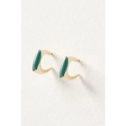 Oliver Bonas Asher Green Enamel Inlay Square Hoop Earrings -Oliver Bonas Shop unnamed file 286