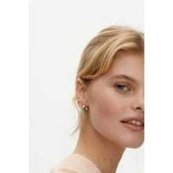Oliver Bonas Asher Green Enamel Inlay Square Hoop Earrings -Oliver Bonas Shop unnamed file 287