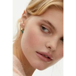 Oliver Bonas Asher Green Enamel Inlay Square Hoop Earrings -Oliver Bonas Shop unnamed file 288