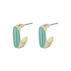 Oliver Bonas Asher Green Enamel Inlay Square Hoop Earrings -Oliver Bonas Shop unnamed file 289