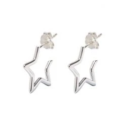 Oliver Bonas Star Outline Small Sterling Silver Hoops -Oliver Bonas Shop unnamed file 29