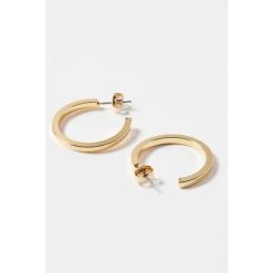 Oliver Bonas Elm Large Gold Plated Hoop Earrings -Oliver Bonas Shop unnamed file 292
