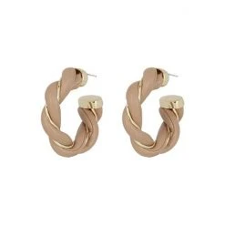 Oliver Bonas Natural Naia Brown Plait Hoop Earrings -Oliver Bonas Shop unnamed file 328