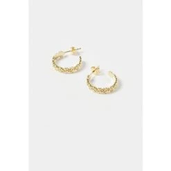 Oliver Bonas GOLD Tone Cordelia Multi Flower Casting Hoop Earrings -Oliver Bonas Shop unnamed file 332