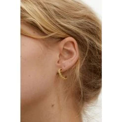 Oliver Bonas GOLD Tone Cordelia Multi Flower Casting Hoop Earrings -Oliver Bonas Shop unnamed file 334