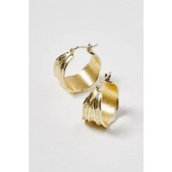 Oliver Bonas Muriel Curve Chunky Gold Plated Hoop Earrings -Oliver Bonas Shop unnamed file 338
