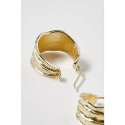 Oliver Bonas Muriel Curve Chunky Gold Plated Hoop Earrings -Oliver Bonas Shop unnamed file 339