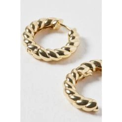 Oliver Bonas Adorn Adelaide Chunky Twist Gold Plate Brass Hoop Earrings -Oliver Bonas Shop unnamed file 352