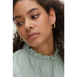 Oliver Bonas Adorn Adelaide Chunky Twist Gold Plate Brass Hoop Earrings -Oliver Bonas Shop unnamed file 353