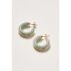 Oliver Bonas Green Sansa Resin Inlay Hoop Earrings -Oliver Bonas Shop unnamed file 356