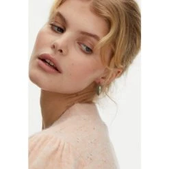 Oliver Bonas Green Sansa Resin Inlay Hoop Earrings -Oliver Bonas Shop unnamed file 360