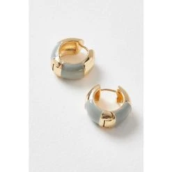 Oliver Bonas Natural Muriel Grey Click Huggie Earrings -Oliver Bonas Shop unnamed file 364