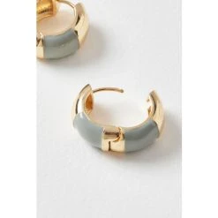 Oliver Bonas Natural Muriel Grey Click Huggie Earrings -Oliver Bonas Shop unnamed file 366