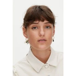 Oliver Bonas Grey Blythe Pebble Charm Paua Shell Gold Plated Hoop Earrings -Oliver Bonas Shop unnamed file 382