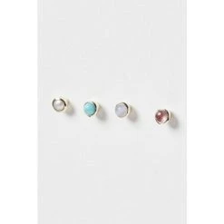 Oliver Bonas Multi Oriana Semi Precious Stone Inlay Mixed Shape Pack Of Four Stud Earrings -Oliver Bonas Shop unnamed file 388