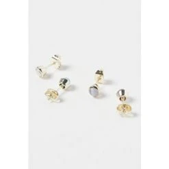 Oliver Bonas Multi Oriana Semi Precious Stone Inlay Mixed Shape Pack Of Four Stud Earrings -Oliver Bonas Shop unnamed file 389
