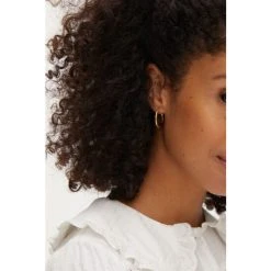 Oliver Bonas Gold Coloured Sami Textured Large Hoop Earrings -Oliver Bonas Shop unnamed file 419