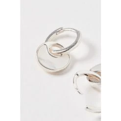 Oliver Bonas Francesca Mother Of Pearl Curve Inlay Disc Drop Silver Earrings -Oliver Bonas Shop unnamed file 423