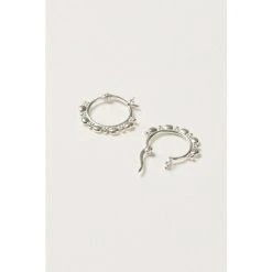 Oliver Bonas Sterling Silver Plated Dania Circle Detail Sleeper Hoop Earrings -Oliver Bonas Shop unnamed file 429