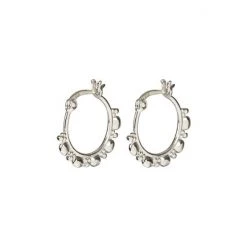 Oliver Bonas Sterling Silver Plated Dania Circle Detail Sleeper Hoop Earrings -Oliver Bonas Shop unnamed file 430