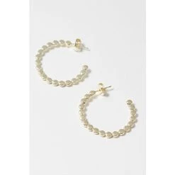 Oliver Bonas Gold Ilaria Dot Detail Gold Plated Hoop Earrings Large -Oliver Bonas Shop unnamed file 437