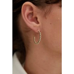 Oliver Bonas Gold Ilaria Dot Detail Gold Plated Hoop Earrings Large -Oliver Bonas Shop unnamed file 441