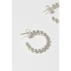 Oliver Bonas Small Silver Tone Ilaria Dot Detail Hoop Earrings -Oliver Bonas Shop unnamed file 444