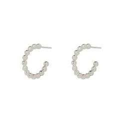 Oliver Bonas Small Silver Tone Ilaria Dot Detail Hoop Earrings -Oliver Bonas Shop unnamed file 445