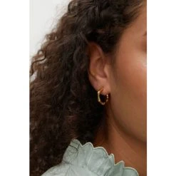 Oliver Bonas Womens Gold Plated Brass Mila Chunky Bamboo Hoop Earrings -Oliver Bonas Shop unnamed file 455