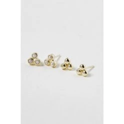 Oliver Bonas Amaya Dot And Pearl Gold Tone White Stud Earrings 2 Pack -Oliver Bonas Shop unnamed file 459