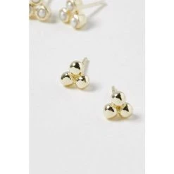 Oliver Bonas Amaya Dot And Pearl Gold Tone White Stud Earrings 2 Pack -Oliver Bonas Shop unnamed file 462
