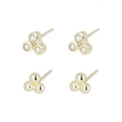 Oliver Bonas Amaya Dot And Pearl Gold Tone White Stud Earrings 2 Pack -Oliver Bonas Shop unnamed file 464