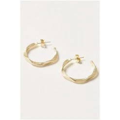 Oliver Bonas Gold Coloured Arley Plated Hoop Earrings -Oliver Bonas Shop unnamed file 47