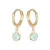 Oliver Bonas Alula Round Blue Chalcedony Drop Gold Plated Huggie Earrings -Oliver Bonas Shop unnamed file 48