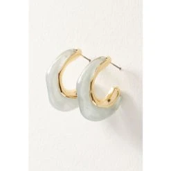 Oliver Bonas Green Enora Organic Shaped Resin Inlay Hoop Earrings -Oliver Bonas Shop unnamed file 482
