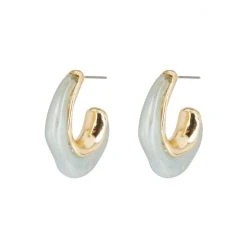 Oliver Bonas Green Enora Organic Shaped Resin Inlay Hoop Earrings -Oliver Bonas Shop unnamed file 483