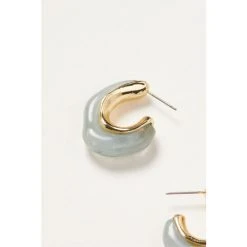 Oliver Bonas Green Enora Organic Shaped Resin Inlay Hoop Earrings -Oliver Bonas Shop unnamed file 484