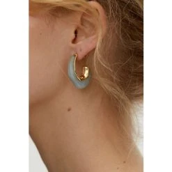 Oliver Bonas Green Enora Organic Shaped Resin Inlay Hoop Earrings -Oliver Bonas Shop unnamed file 485