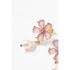 Oliver Bonas Natural Ariana Flower And Pearl Drop Stud Earrings -Oliver Bonas Shop unnamed file 495
