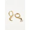 Oliver Bonas Luna Engraved Moon Gold Plated Brass Drop Huggie Earrings -Oliver Bonas Shop unnamed file 499