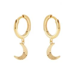 Oliver Bonas Luna Engraved Moon Gold Plated Brass Drop Huggie Earrings -Oliver Bonas Shop unnamed file 500