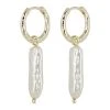 Oliver Bonas Adria White Long Pearl Gold Plated Hoop Earrings -Oliver Bonas Shop unnamed file 504