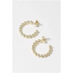 Oliver Bonas Gold Ilaria Dot Detail Gold Plated Hoop Earrings Small -Oliver Bonas Shop unnamed file 523