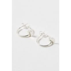 Oliver Bonas Elsa Disc Charm Large Silver Hoop Earrings -Oliver Bonas Shop unnamed file 525