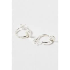 Oliver Bonas Elsa Disc Charm Large Silver Hoop Earrings -Oliver Bonas Shop unnamed file 526