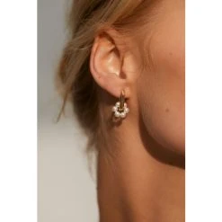 Oliver Bonas Gold Bondi Pearl Mismatched Hoop Earrings Pack Of Four -Oliver Bonas Shop unnamed file 536