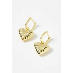 Oliver Bonas Oceania Heart Drop Gold Plated Hoop Earrings -Oliver Bonas Shop unnamed file 547
